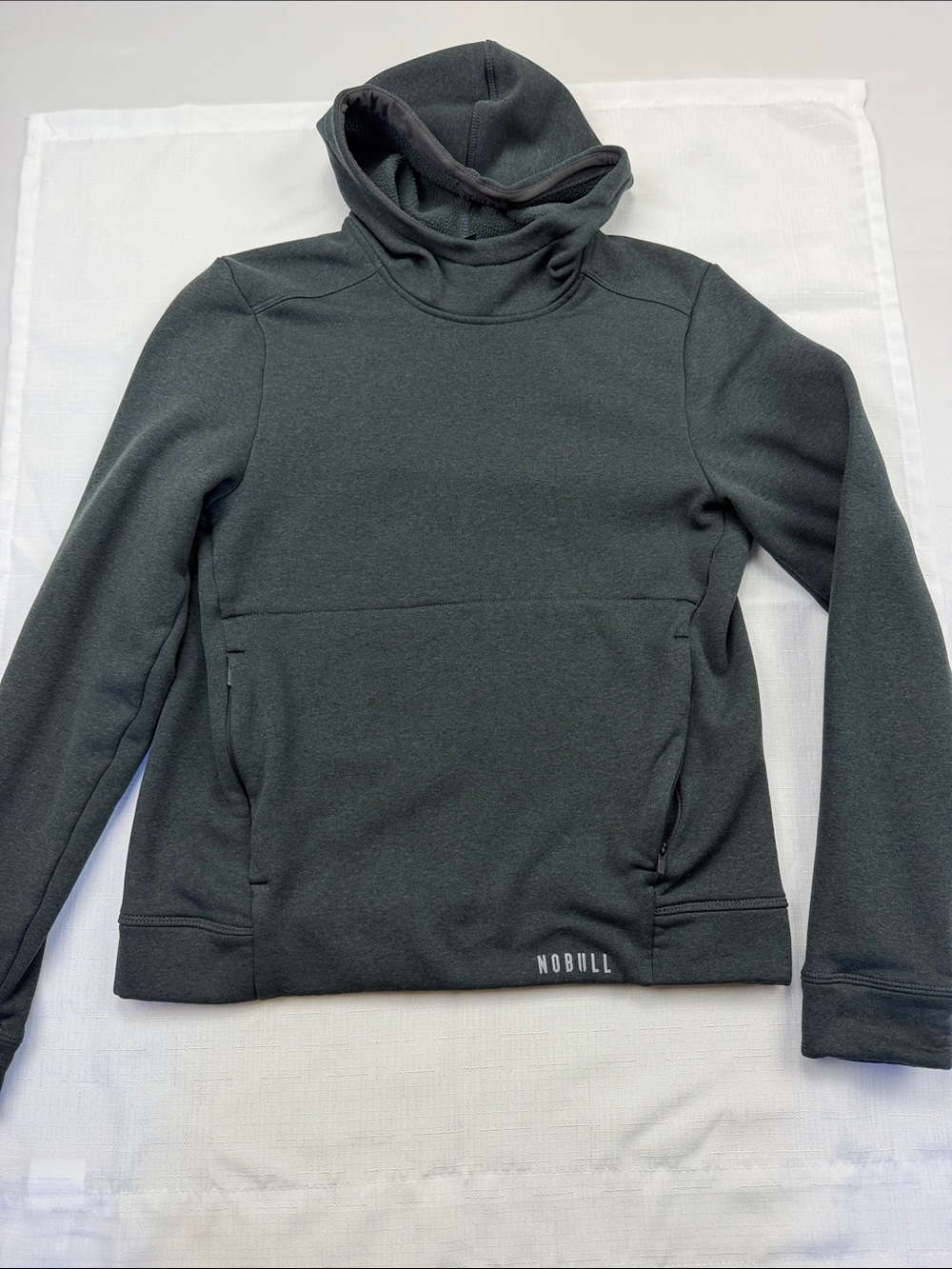 NOBULL Women's Dark Gray Hooded Pullover Slim Fit!